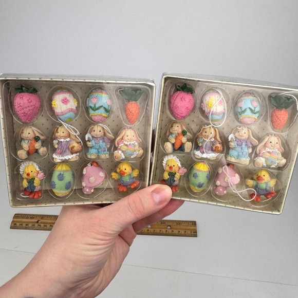 24 Vtg 1999 Spring Easter Small Resin Ornaments Gardening Grannycore Grandmacore - Picture 3 of 9